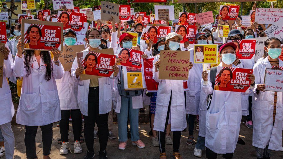Myanmar coup: The doctors and nurses defying the military
