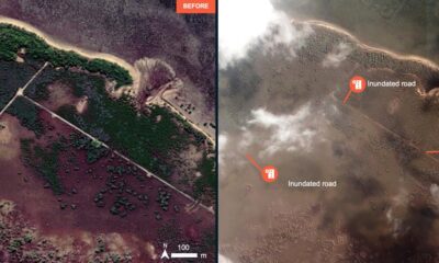 Tonga volcano: first pictures after eruption show islands blanketed in ash, as two deaths confirmed