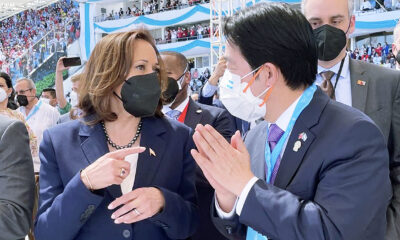 U.S., Taiwanese vice presidents speak at rare encounter in Honduras