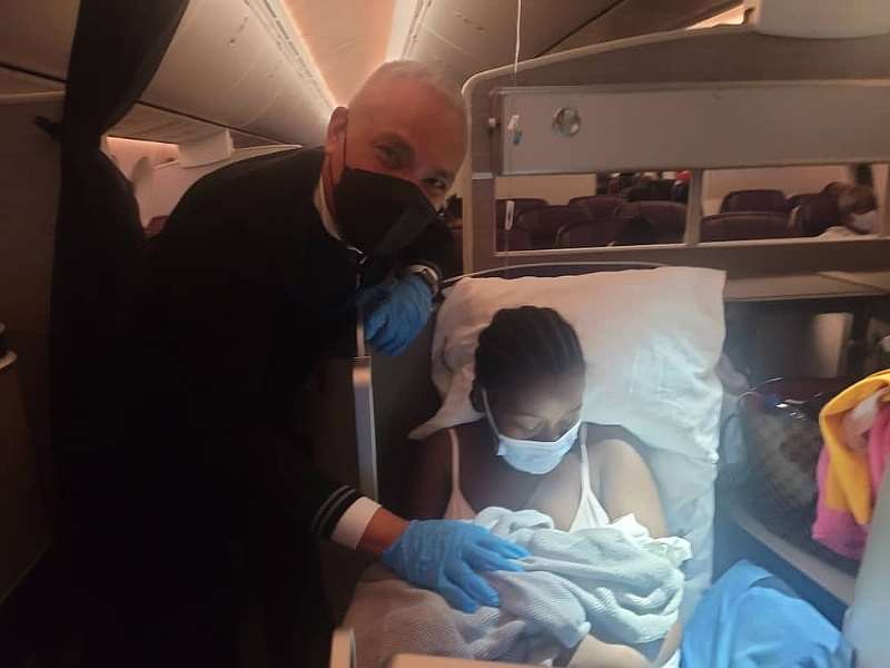 Woman gives birth to baby over Atlantic during flight from Ghana to U.S