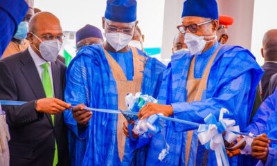 Buhari inaugurates first internet-enabled CBN branch