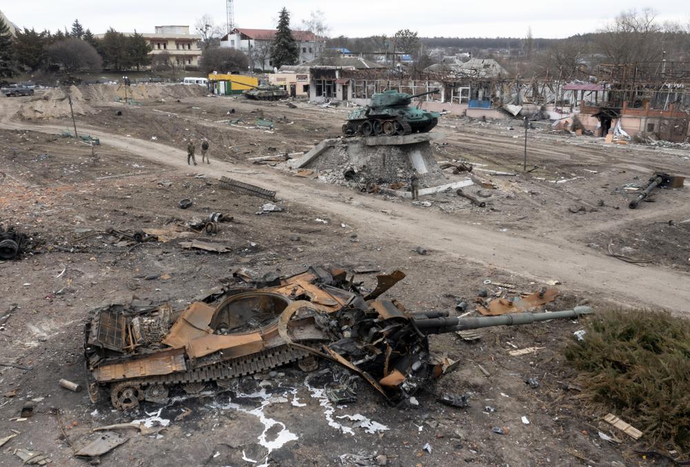 After Russian forces pull back, a shattered town breathes