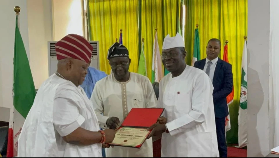 Osun 2022: PDP NWC shuns Babayemi, issues certificate of return to Adeleke