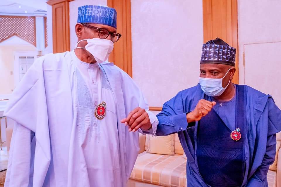 Buhari, Tambuwal meet behind closed-door at Villa