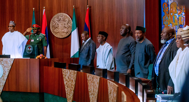 JUST IN: Malami, Tallen present as Buhari presides over FEC meeting