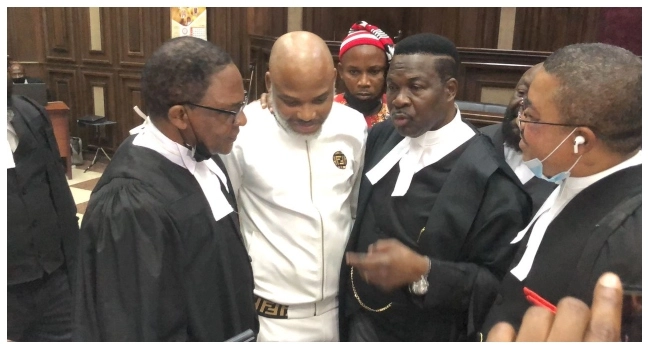 BREAKING: FG Withdraws Newly Amended Charges Against Nnamdi Kanu