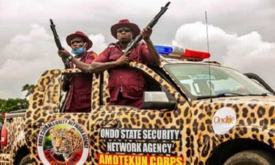 Amotekun Corps Arrest Persons In Connection With Owo Church Attack