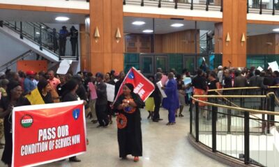 National Assembly workers resume protest over unpaid allowances