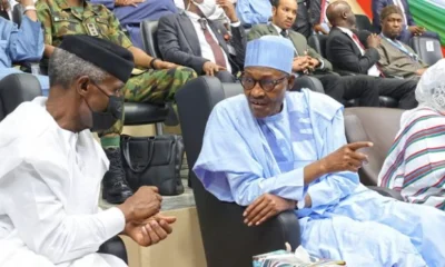 Buhari, Osinbajo, Tinubu, others return to APC convention venue