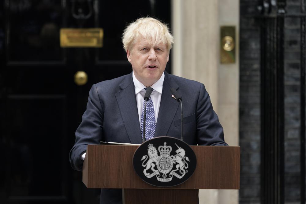 British PM Boris Johnson resigns