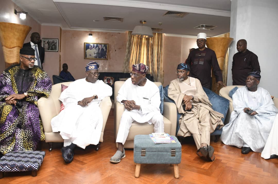 2023: Tinubu, Obasanjo Meet Behind Closed-Doors In Ogun