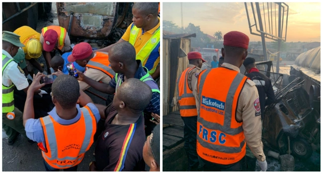 Two Dead, 12 Vehicles Burnt As Tanker Explodes In Ogun